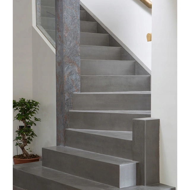 Baldosas de hormigón gris para escaleras 100x30 certificado R10