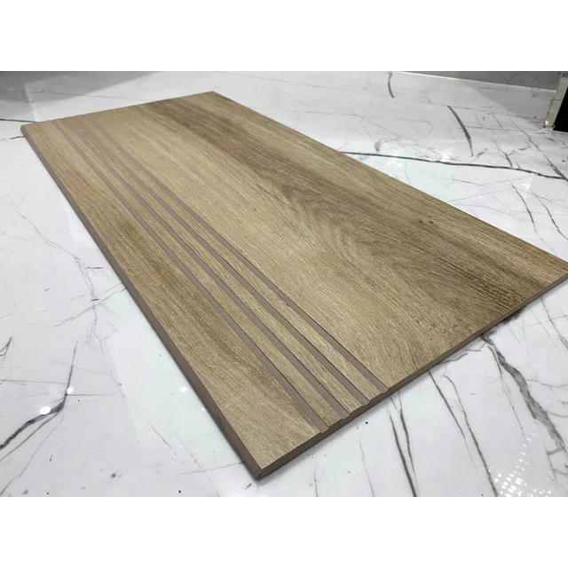 Baldosas imitación madera baratas para escaleras 30x60 Nudo de veta de madera ROBLE DORADO CLARO
