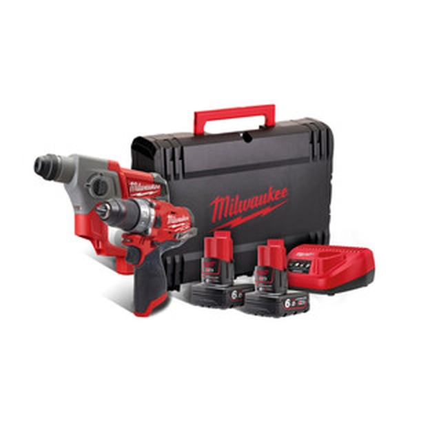 Balení stroje Milwaukee M12FPP2B-602X v kufříku Heavy Duty