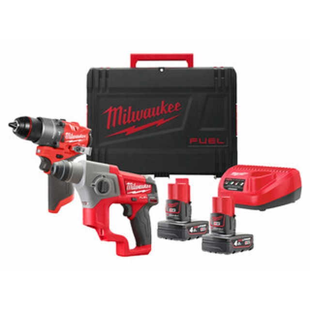 Balení stroje Milwaukee M12FPP2F2-402X v kufříku Heavy Duty