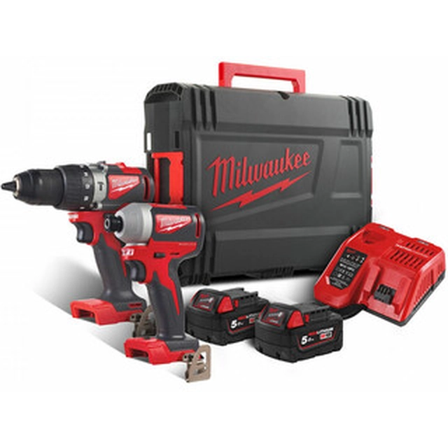 Balení stroje Milwaukee M18BLPP2A2-502X v kufříku Heavy Duty