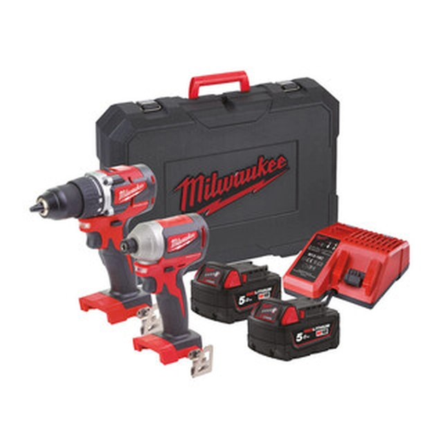 Balení stroje Milwaukee M18BLPP2B2-502X v kufříku Heavy Duty