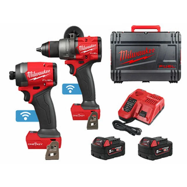 Balení stroje Milwaukee M18ONEPP2A3-502X v kufříku Heavy Duty