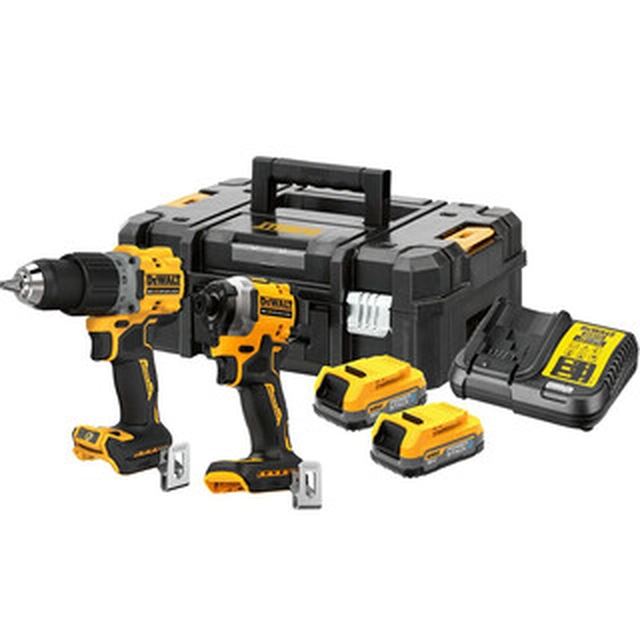 Balenie stroja DeWalt DCK2050E2T-QW v kufríku TSTAK