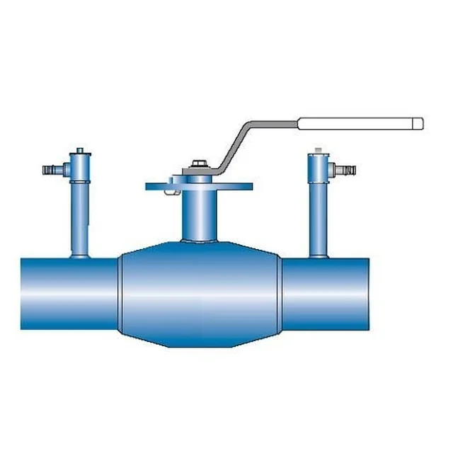 Ball valve DN100 PN25 regulating, for welding