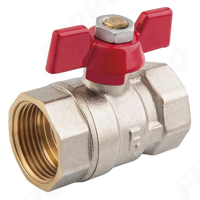 Ball valve FERRO, d, inner-inner, short handle, 3/4&quot;