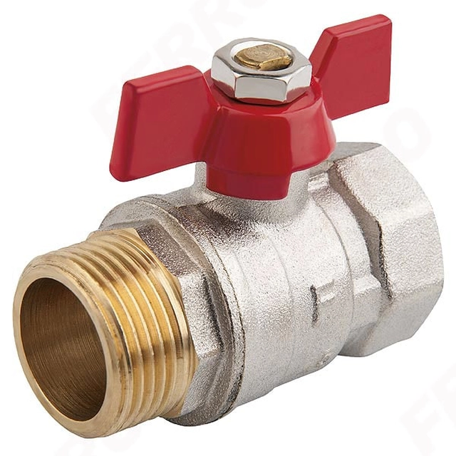 Ball valve FERRO, d, internal cylinder, short handle, 3/4&#039;&#039;