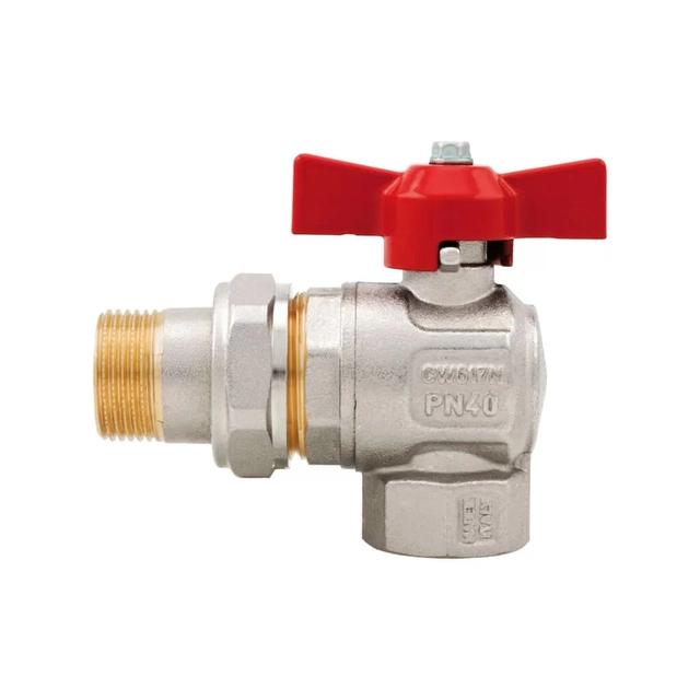 Ball valve ITAP Ideal with detachable connection, angle, d1&#039;&#039;