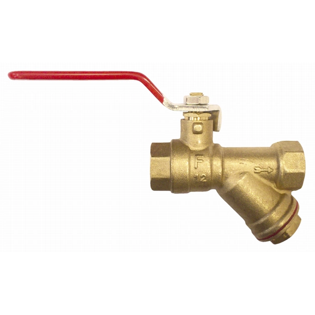 Ball valve with G1 Ferro KZF3 filter