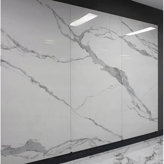 Baltā marmora plātnes 280x120 pusmatētas SLAB II pakāpe