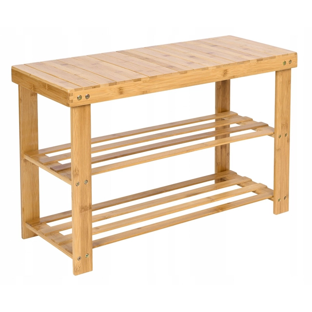 Bamboo bench with MILOS shoe shelves