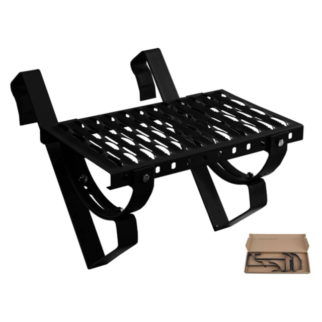 Banc de cheminée complet 80cm TECTO avec deux types de supports LN1 noir