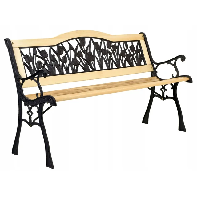 Banc de jardin en fonte TULIPAN