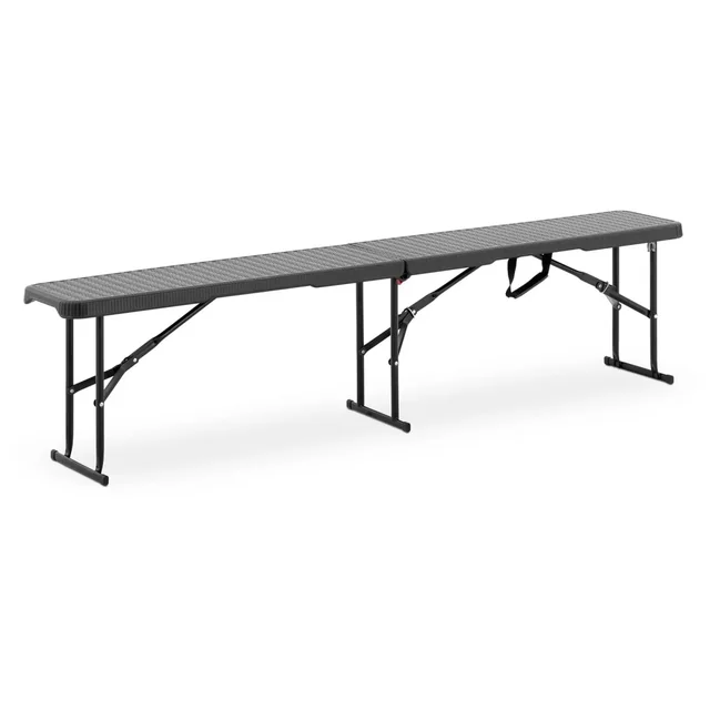 Banc de restauration pliable 183x30x43cm, noir | RC-FB_2