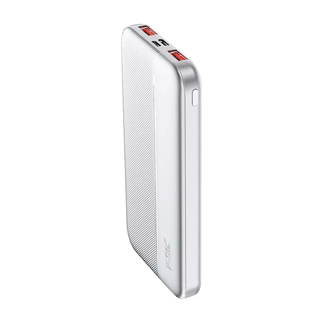 Banco de energia de carregamento rápido - 10000mAh - Branco - Modelo nº: - VT-10000-W