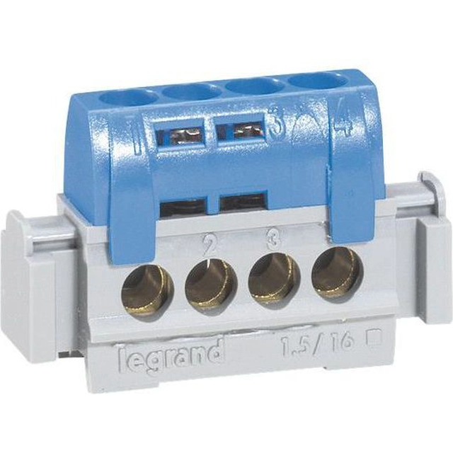 Banda de conectare Legrand N-4 IP2x 1,5-16 mm2 albastru 004840