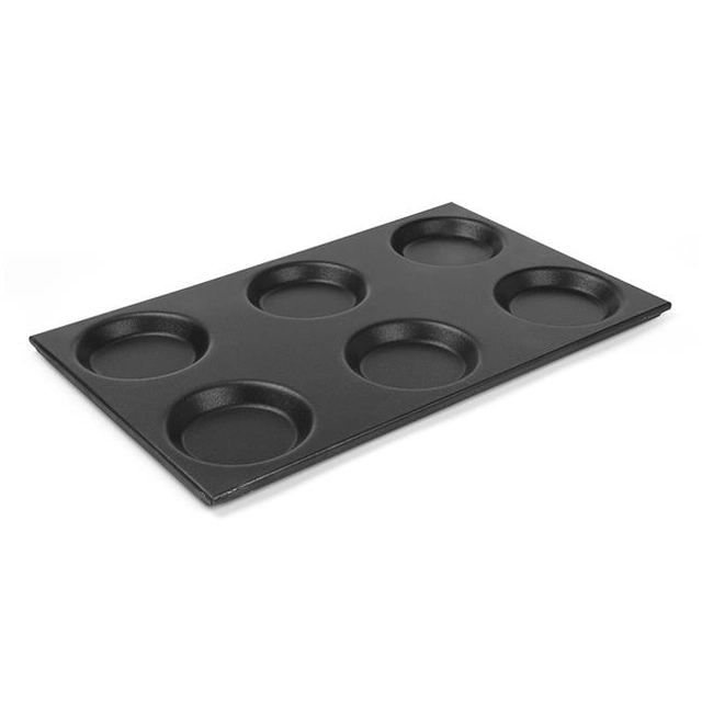 Bandeja de aluminio GN 1/1 con moldes, revestimiento antiadherente 530x325