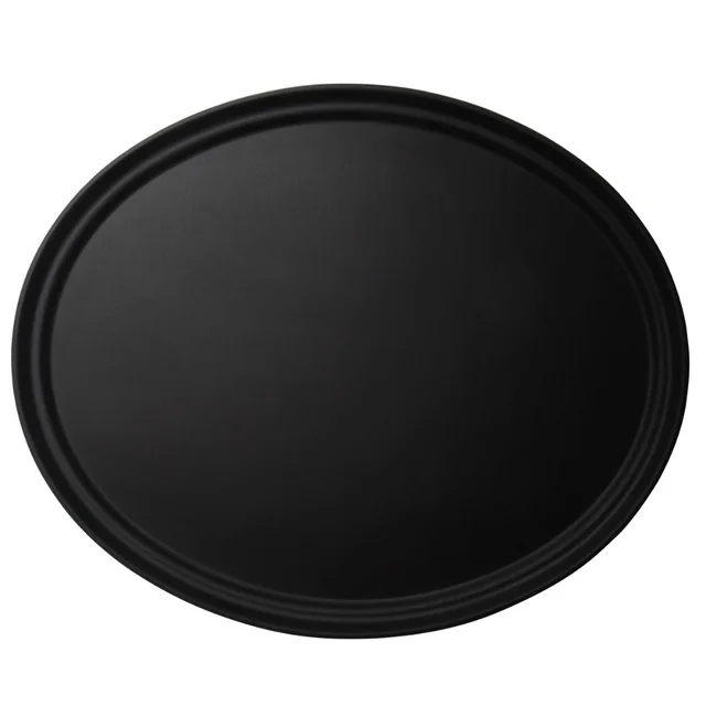 Bandeja de servicio Camtread ovalada, antideslizante, negra 685x560x32 mm, Cambro