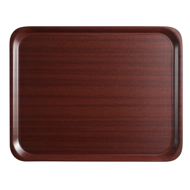 Bandeja de servicio Mykonos, antideslizante, color caoba, dimensiones rectangulares. 360x460 mm, Cambro