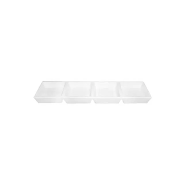 Bandeja dividida em 4 peças, 320x82 mm Bianco