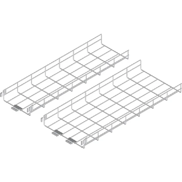 Bandeja portacables de malla a presión en el sistema KLIK, tipo KDSZ200H60/3 con conector a presión soldado, longitud 3 metros lineales