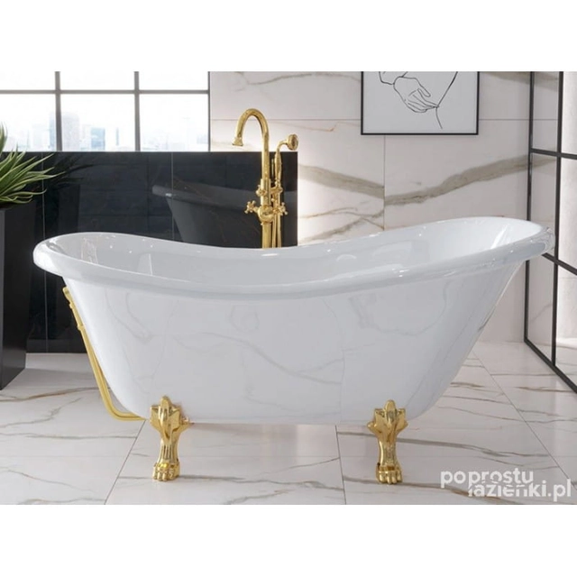 Bañera BESCO Otylia, 170x77cm+nogi oro