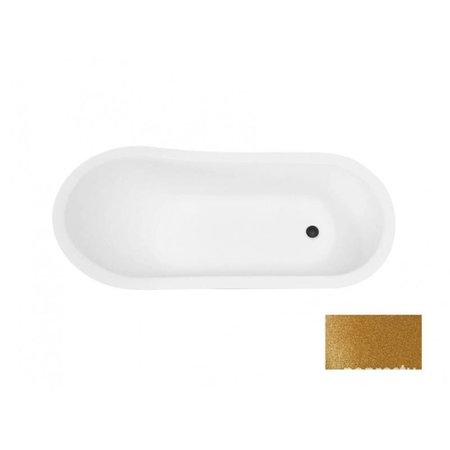 Banheira BESCO Otylia Glam, ouro, 170x77cm+nogi branco