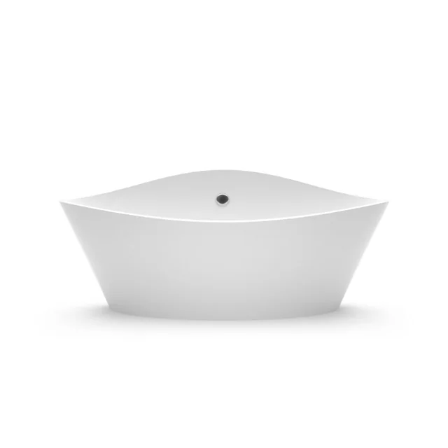 Banho de pedra Aura Iris 1 branco, 181x78 cm, com transbordamento