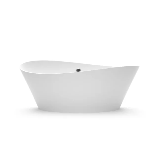 Banho de pedra Aura Iside branco, 186x78 cm, com transbordamento