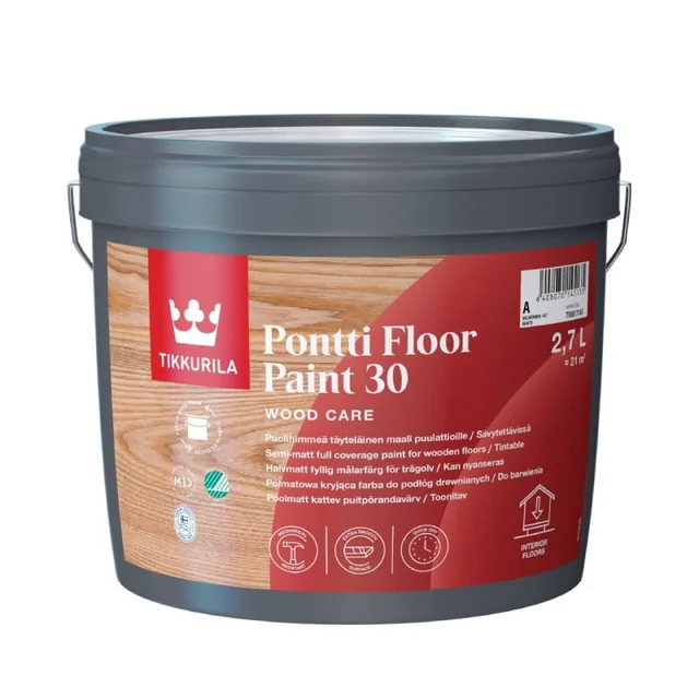 Βαφή δαπέδου Tikkurila Pontti 30 B.A. 2,7 L