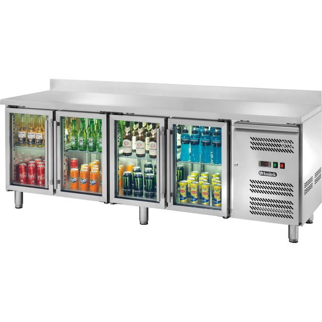 Bar Cooler Beverage Fridge 4-Drzwiowa 553l Amitek 1010039