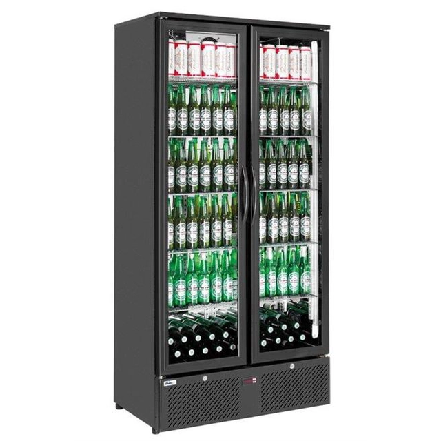 Bar fridge 2-drzwiowa, Arktic, 477L, black, 220-240V/365W, 940x635x(H)1983mm