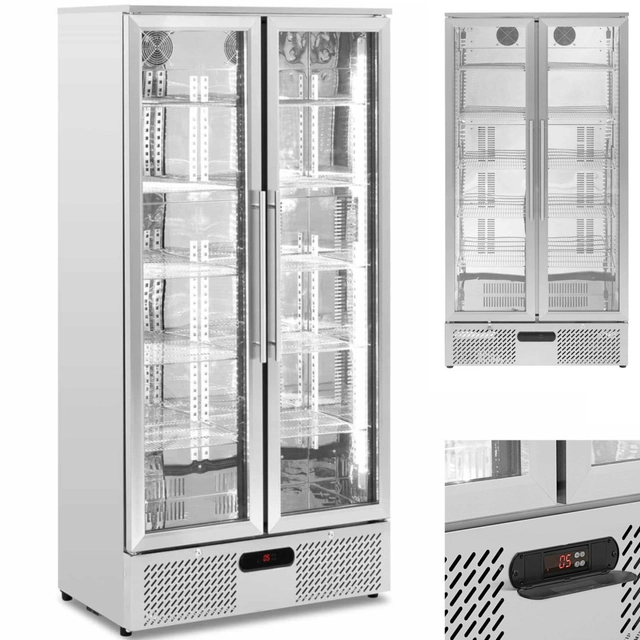 Bar fridge for drinks 2-drzwiowa glazed 458 l 295 W - silver