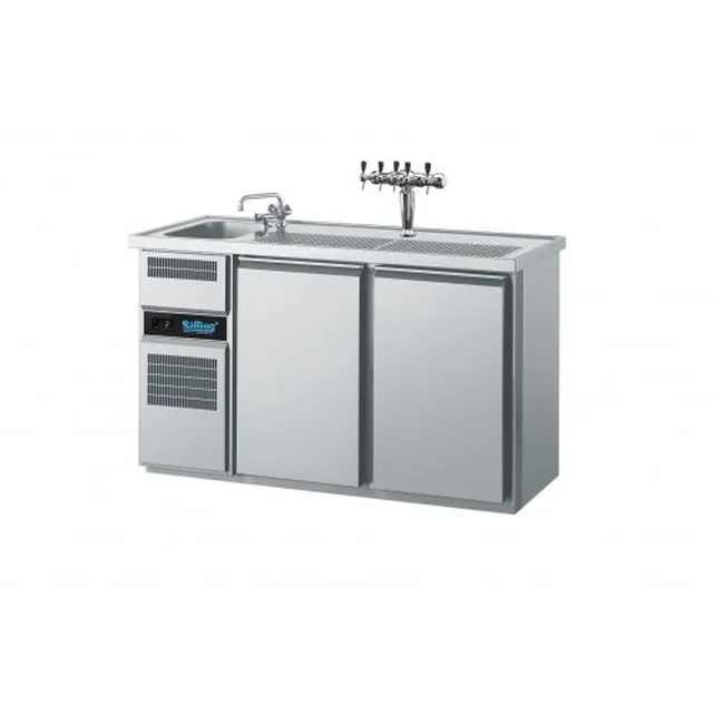 Bar Refrigerated Table 2-Drzwiowy With Rilling Sink 1550x700x980