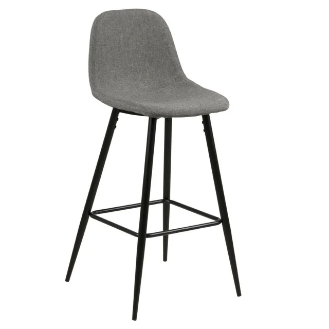 Bar stool Wilma light grey/black