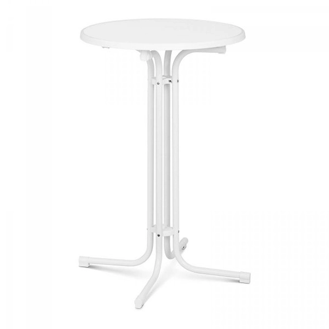 Bar table - white - foldable - Ø70 cm - 110 cm ROYAL CATERING 10011470 RC-BIS70FW