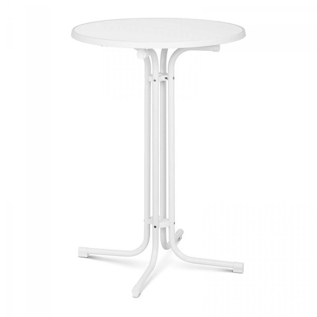 Bar table - white - foldable - Ø80 cm - 110 cm ROYAL CATERING 10011471 RC-BIS80FW