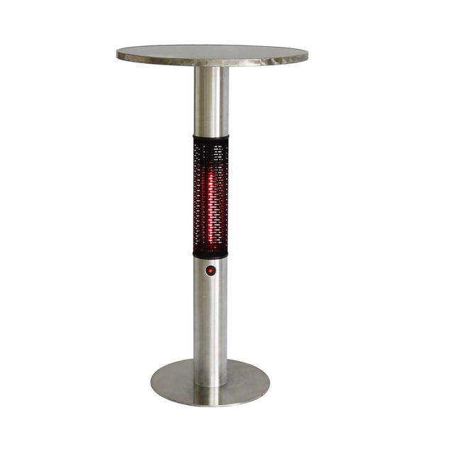 Bar table with heating system