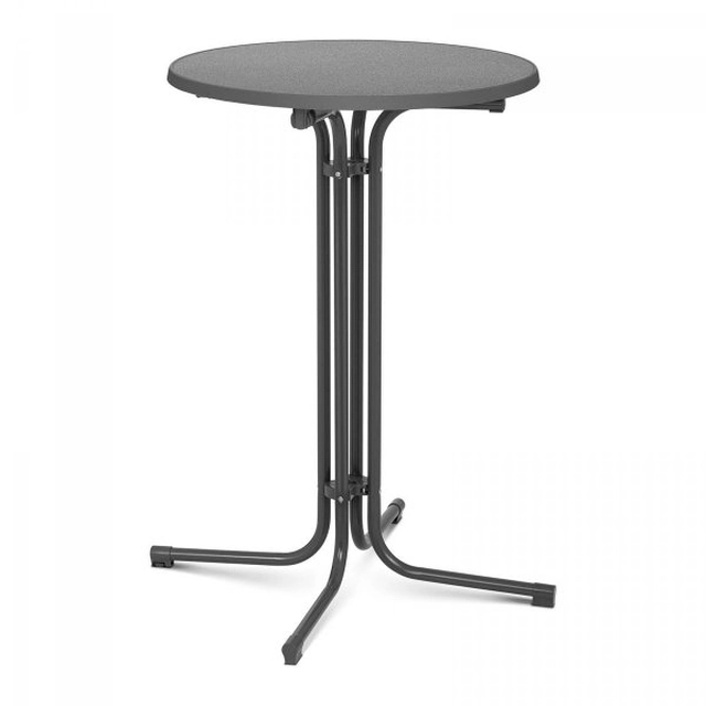 Bárasztal - szürke - összecsukható - Ø70 cm - 110 cm ROYAL CATERING 10011472 RC-BIS70FG