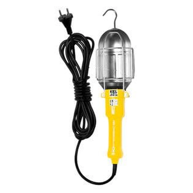 Bärbar verkstadslampa med krok och strömbrytare E-27 PLASTROL
