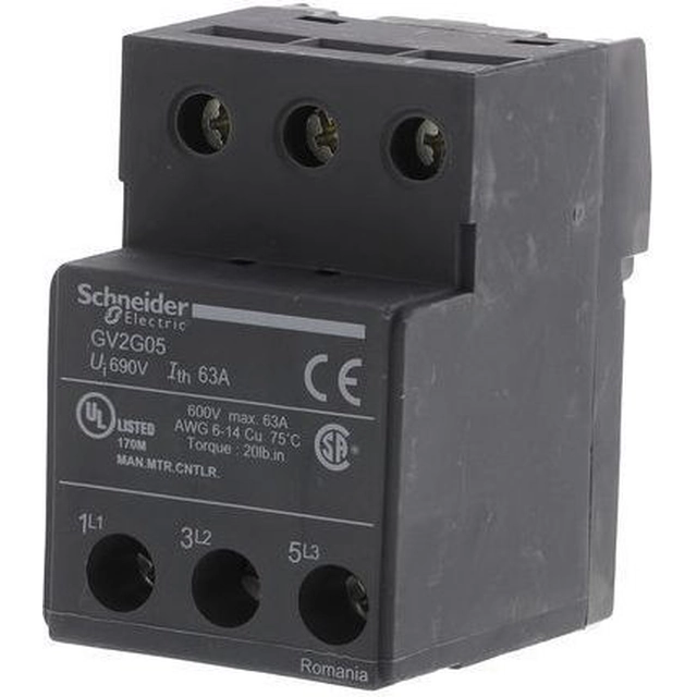 Barele colectoare Schneider Electric Setează blocurile de putere cu GV1L3 (GV2G05)