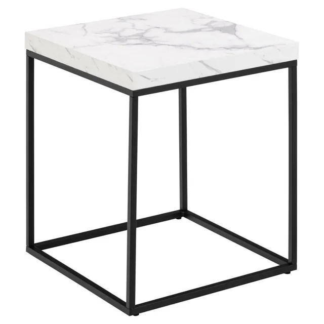 Barossa table 40x40cm white marble