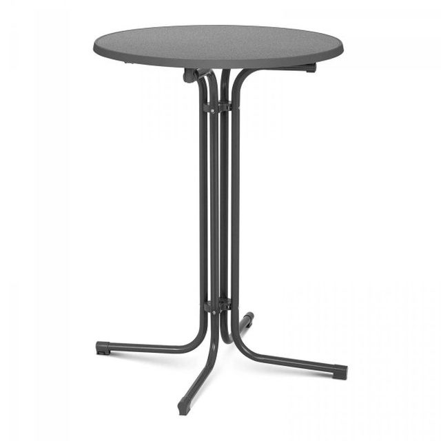 Barový stůl - šedý - skládací - Ø80 cm - 110 cm ROYAL CATERING 10011473 RC-BIS80FG
