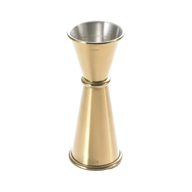 Bartender's gold measuring cup 25/50 ml