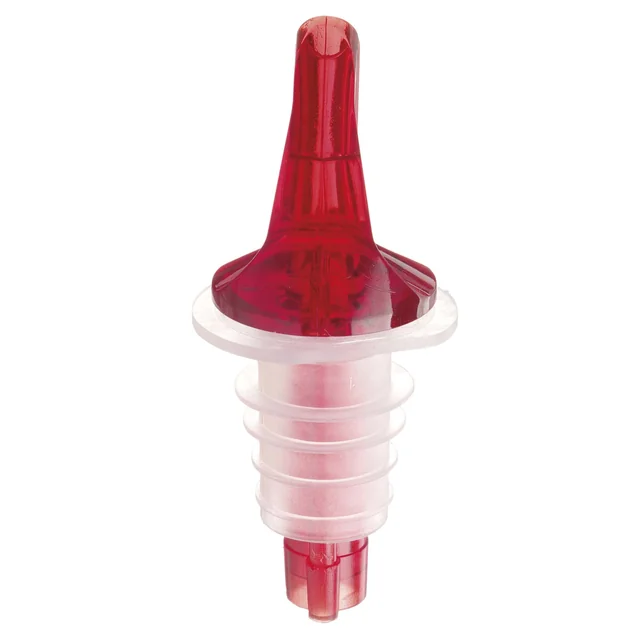 Bartender's pourer, red color - set 4 pcs., Bar Up