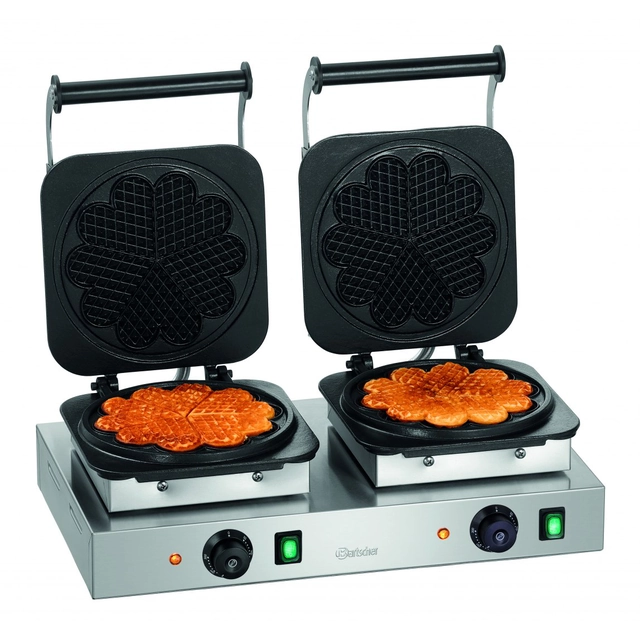 Bartscher Double Electric Waffle Maker Heart Waffles