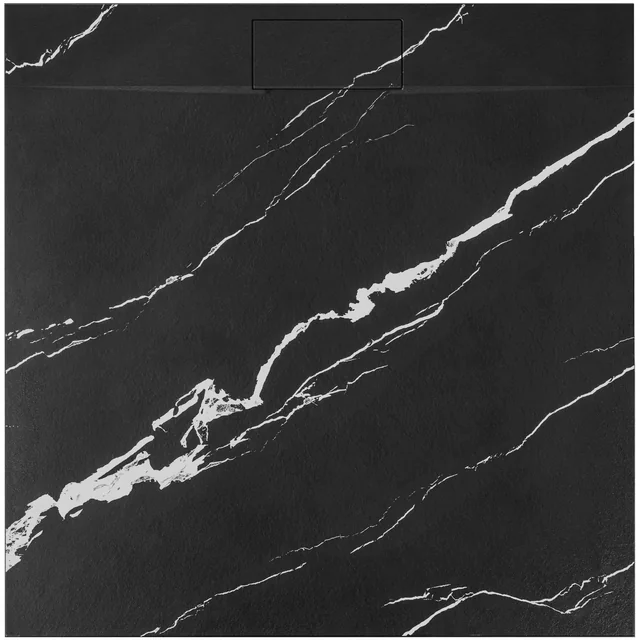 Basalt CARRARA BLACK Duschwanne 90x90