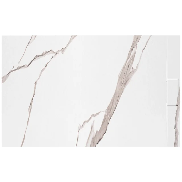 Basalt CARRARA WHITE duschkar 90x120