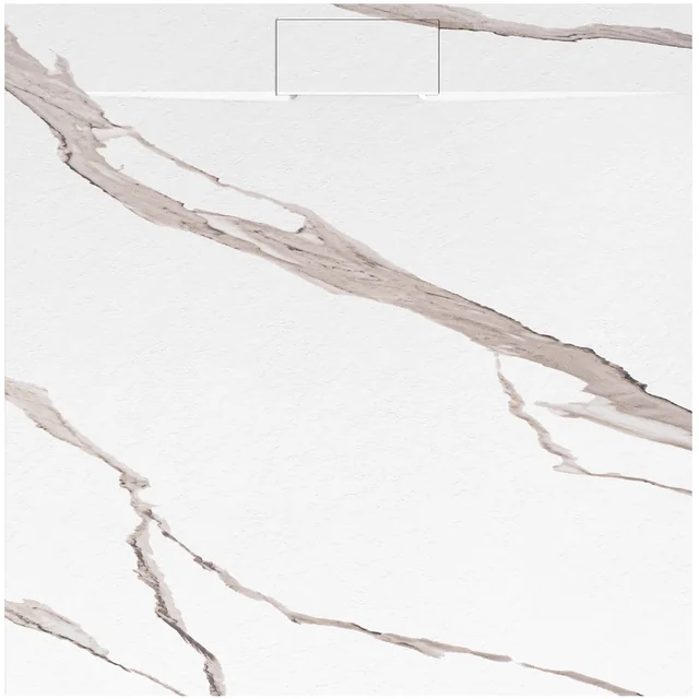 Basalt CARRARA WHITE Duschwanne 90x90