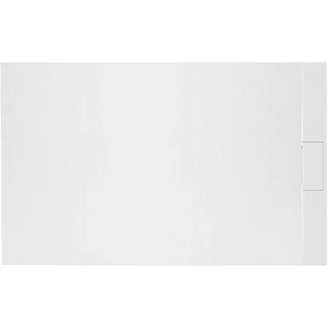 Basalt White shower tray 80x100